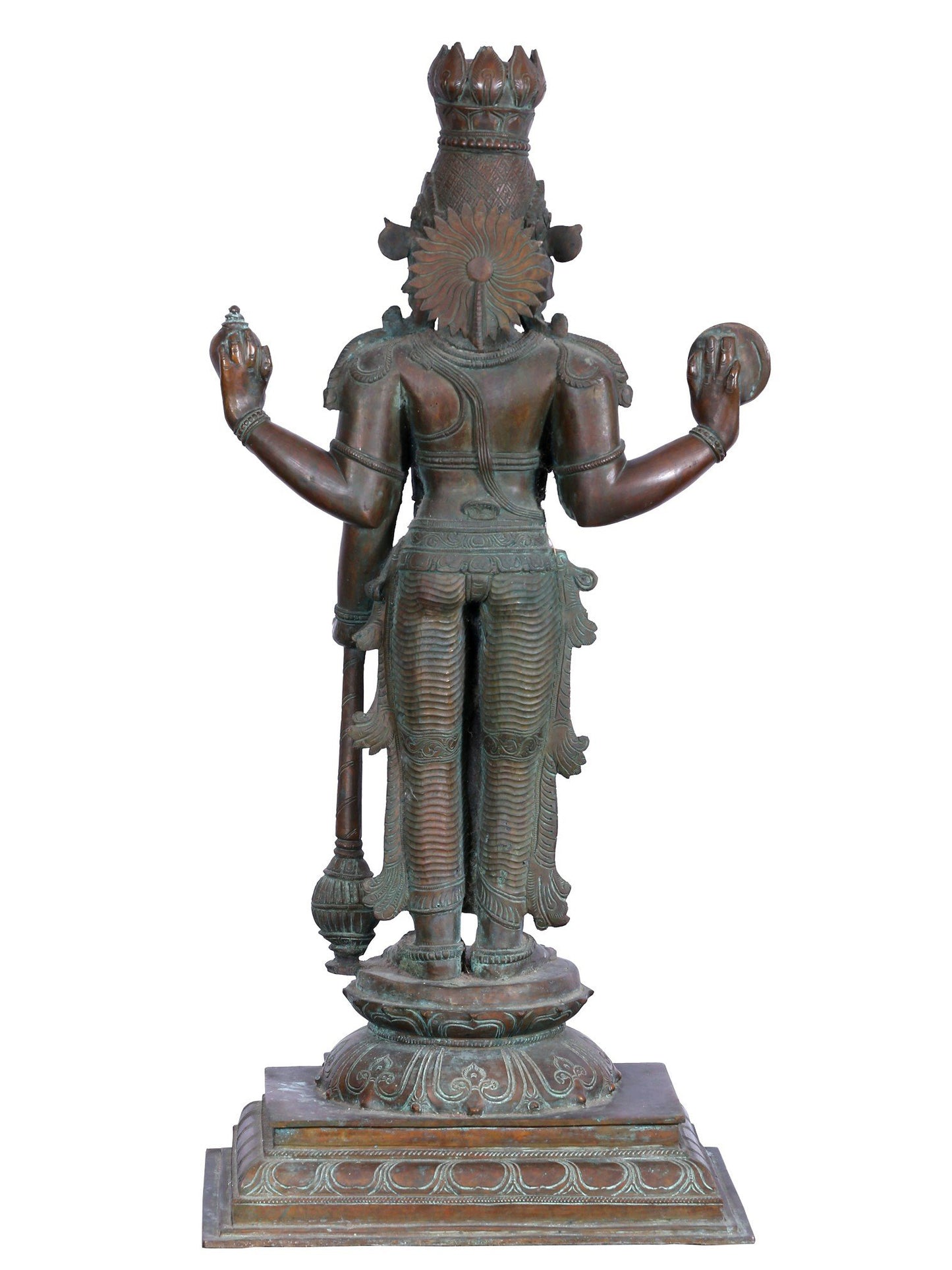 33" Lord Guruvayurappan (Vishnu) | Madhuchista Vidhana (Lost-Wax) | Panchaloha Bronze Statue From Swamimalai