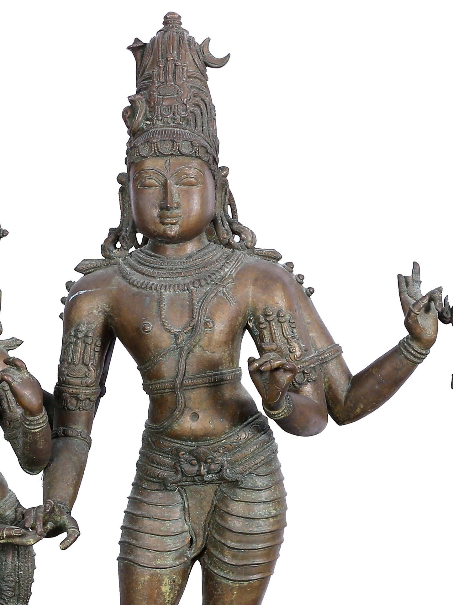 32" Kalyana Sundaram (Lord Shiva And Parvati) | Panchaloha Bronze Statue From Swamimalai