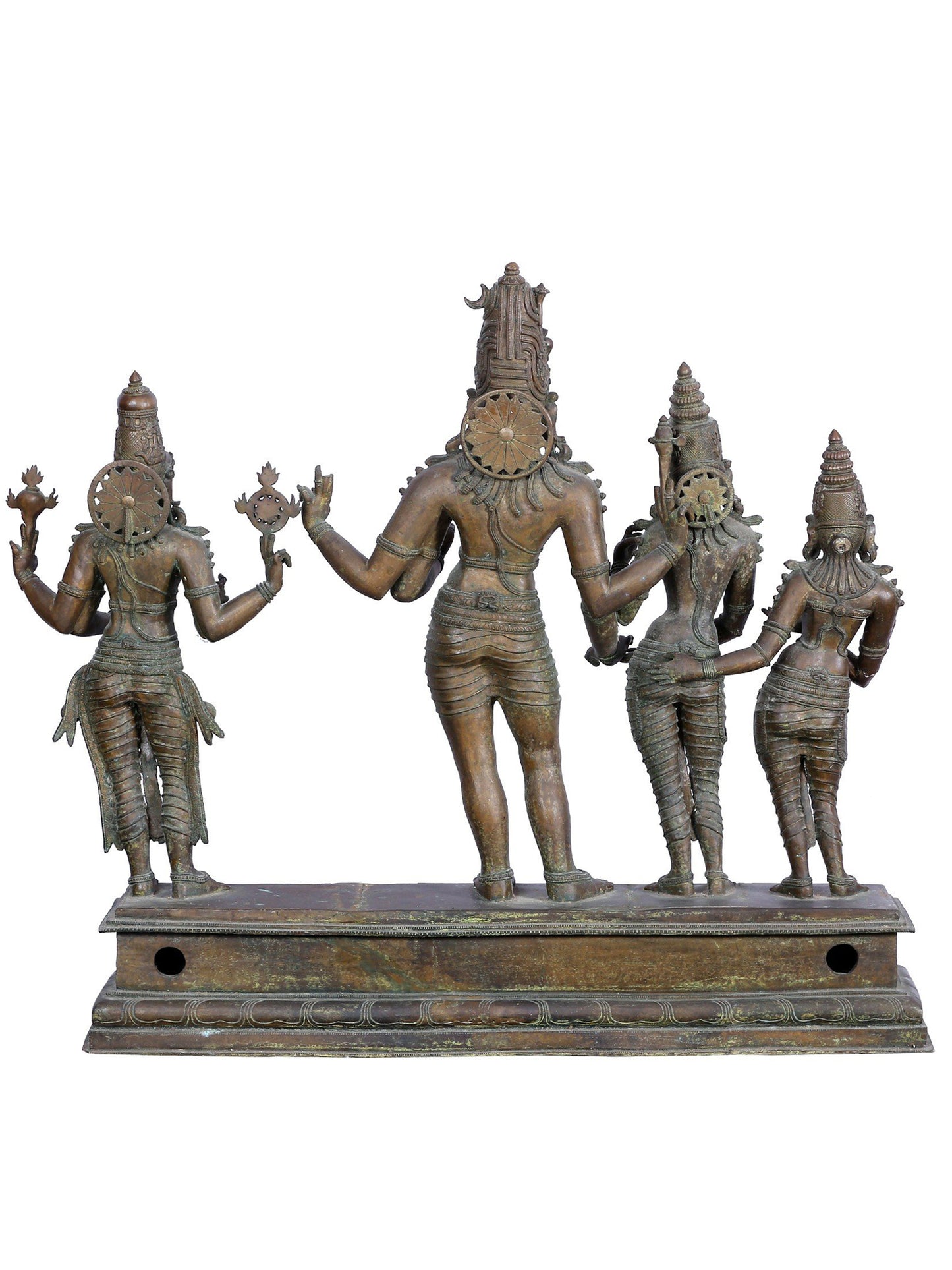 32" Kalyana Sundaram (Lord Shiva And Parvati) | Panchaloha Bronze Statue From Swamimalai