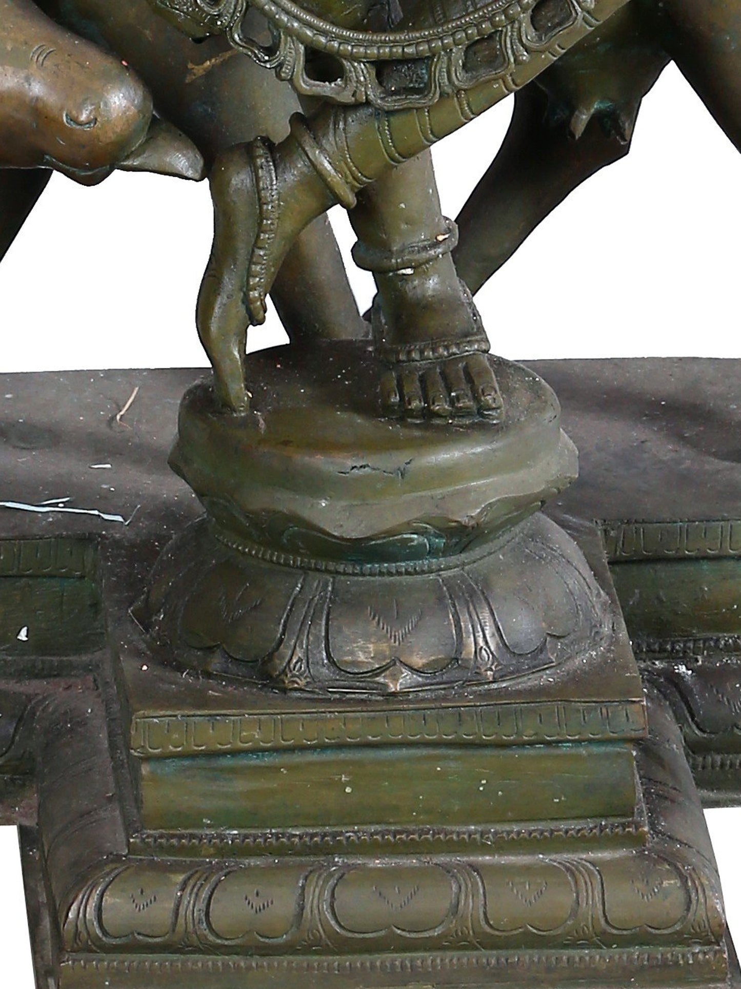 45" Lord Venugopal (Krishna) Playing Flute With Cow | Panchaloha Bronze Statue From Swamimalai