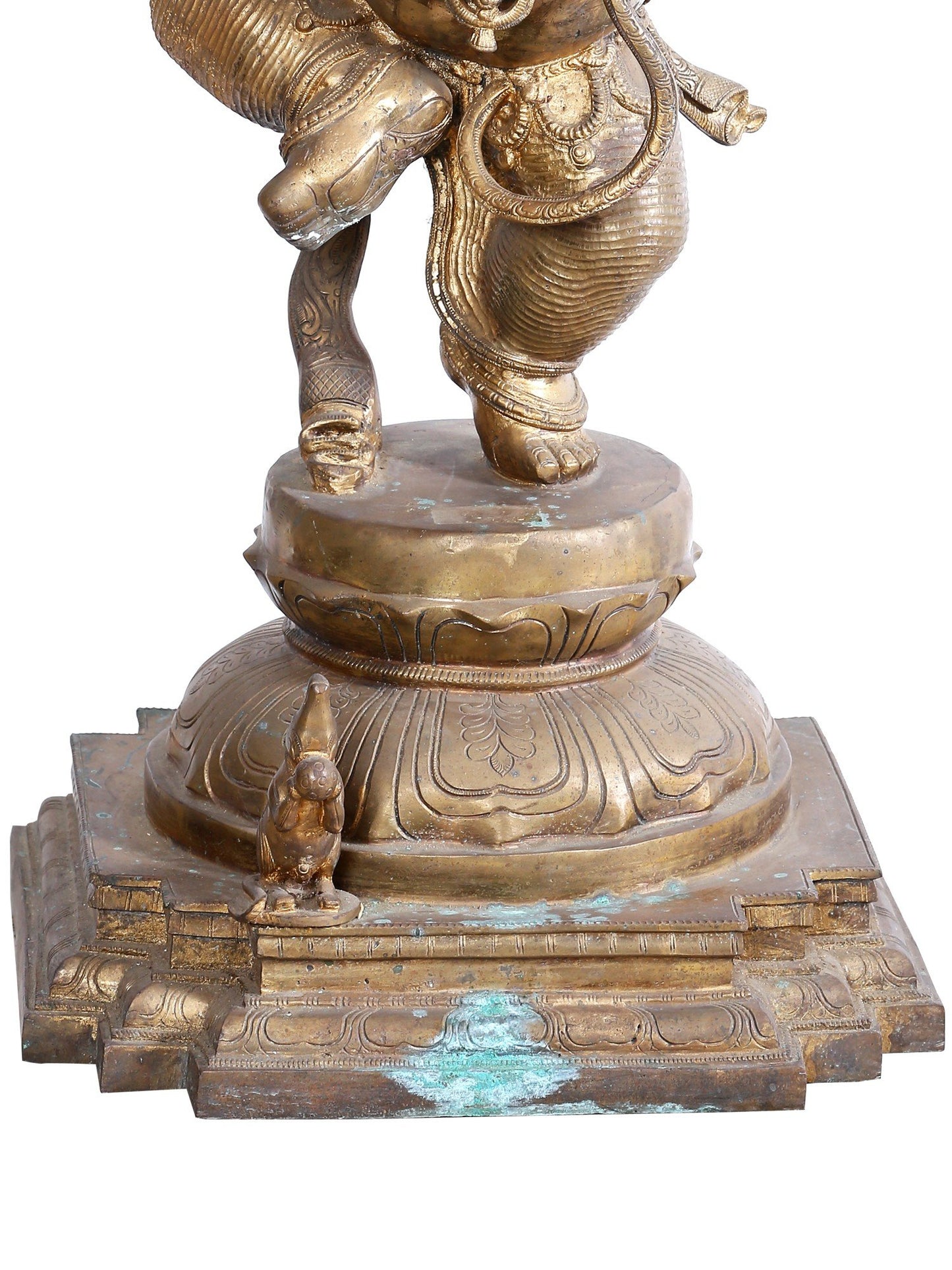 34" Large Chaturbhuja Dancing Lord Ganesha Statue | Panchaloha Bronze Statue From Swamimalai.