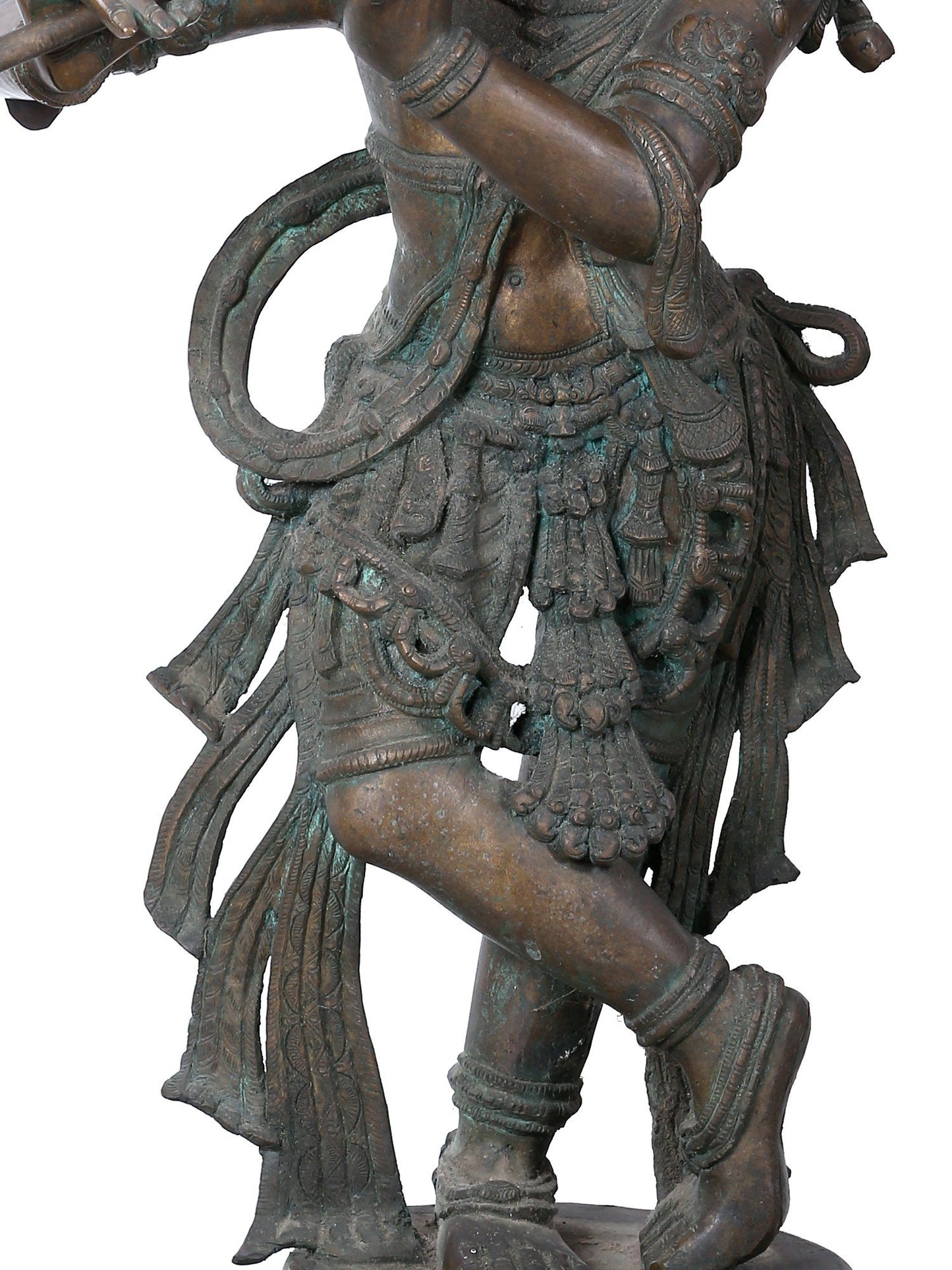 36" Large Lord Krishna Playing Flute | Panchaloha Bronze Statue From Swamimalai | Statue For Temple