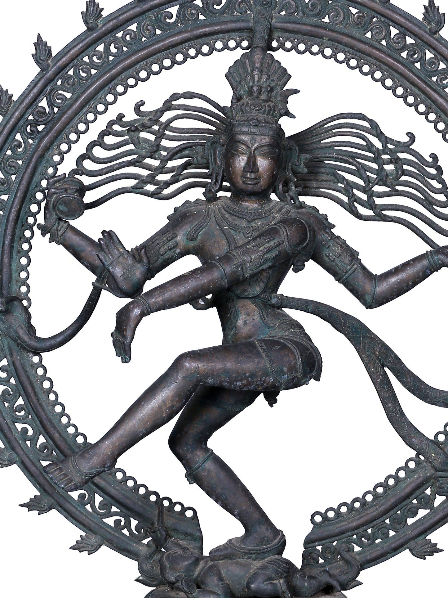 37" Nataraja (Dancing Lord Shiva) Sculpture | Panchaloha Bronze Statue From Swamimalai