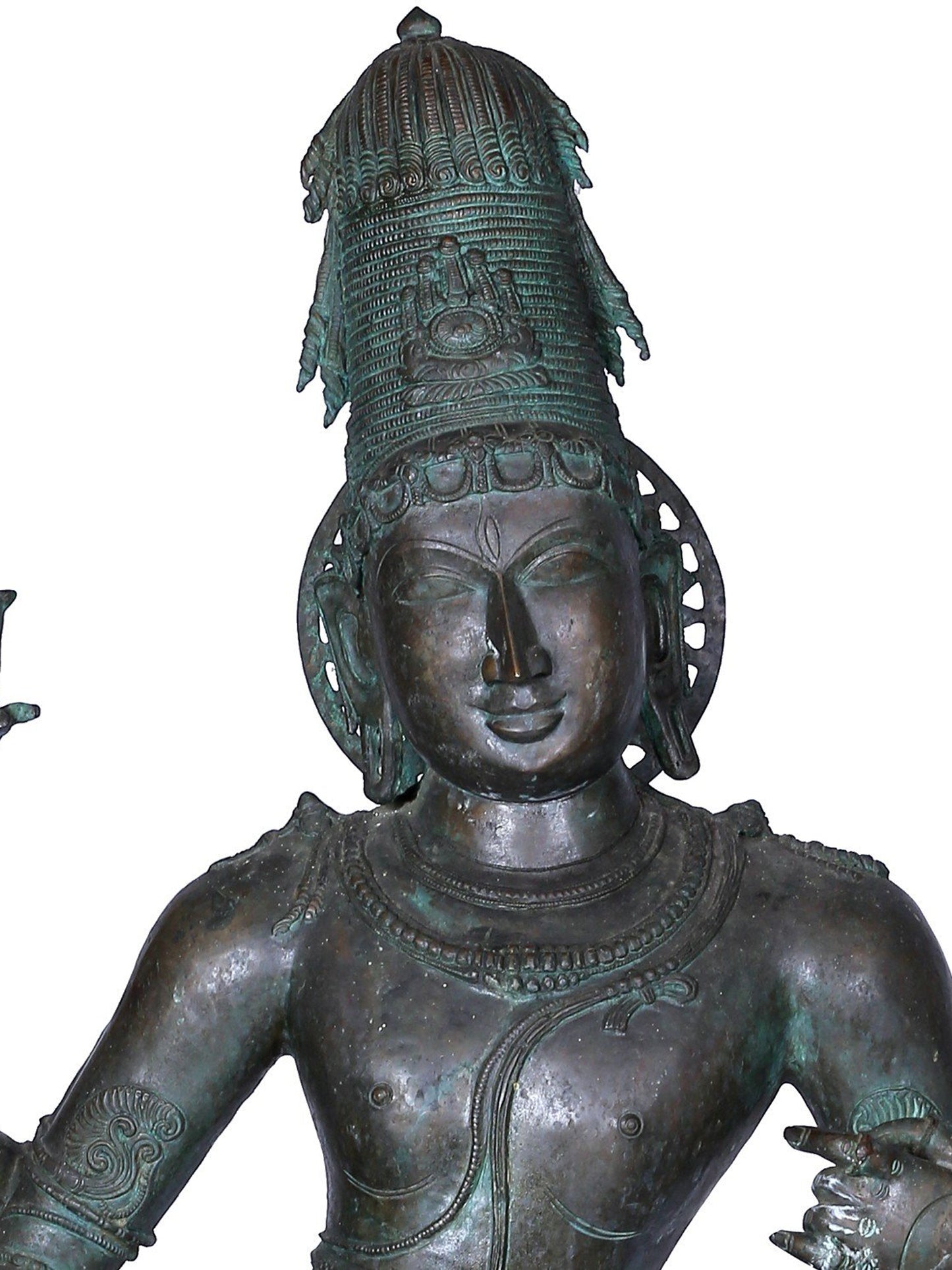 51'' Standing Lord Pashupatinath (Shiva) | Panchaloha Bronze Statue From Swamimalai