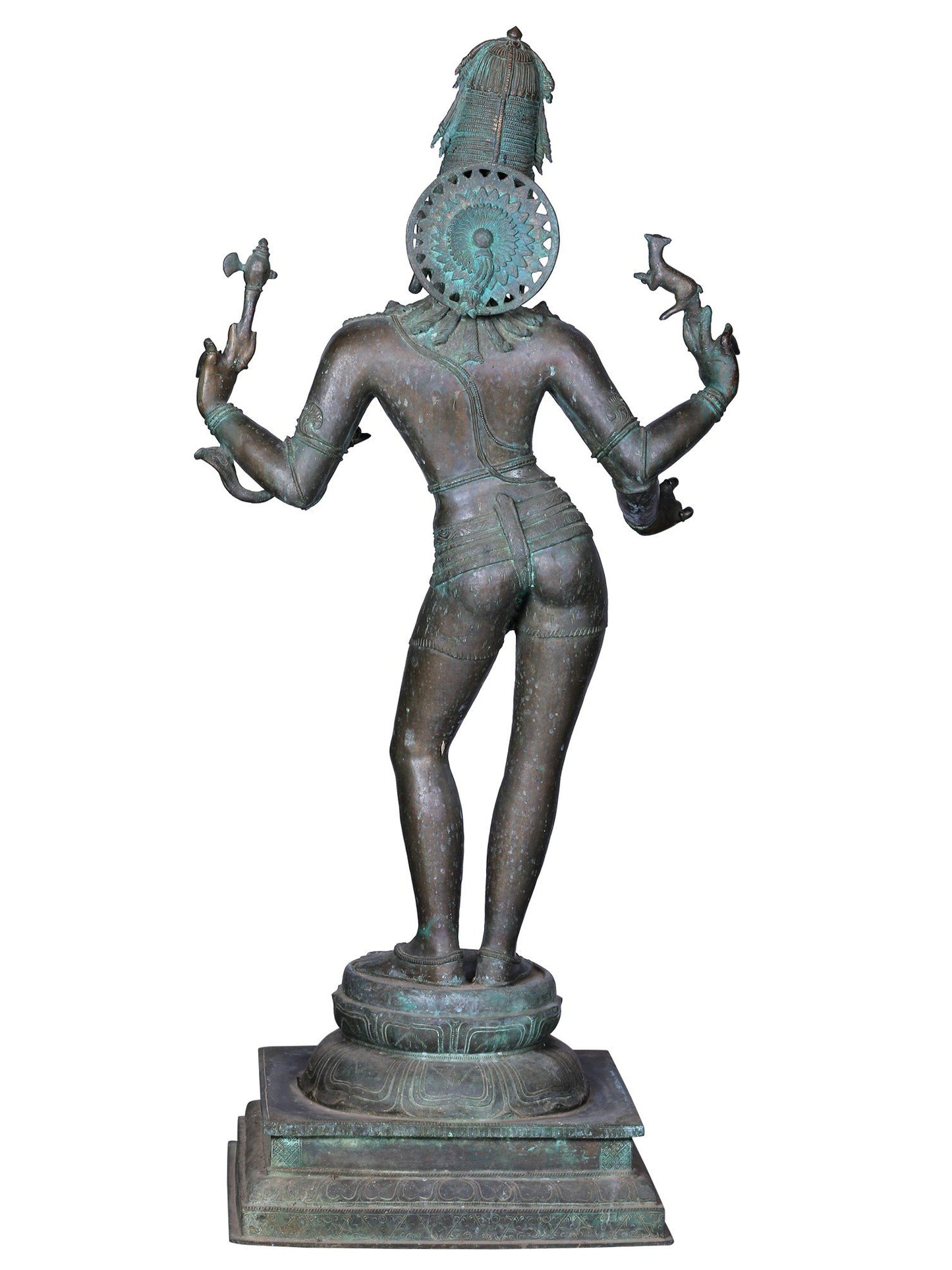 51'' Standing Lord Pashupatinath (Shiva) | Panchaloha Bronze Statue From Swamimalai