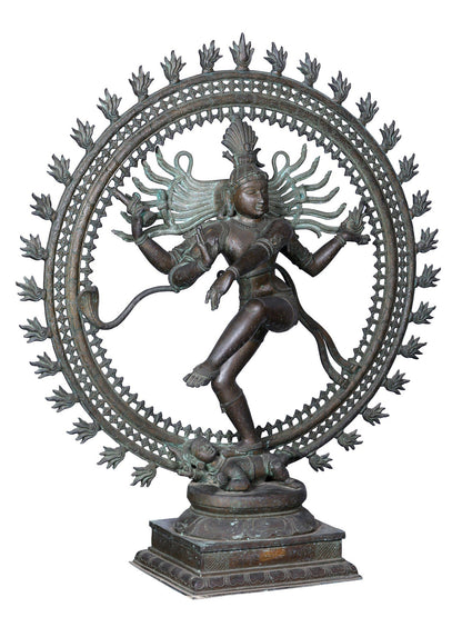 40" Large Lord Nataraja Statue | Panchaloha Bronze Statue From Swamimalai | Statue For Temple