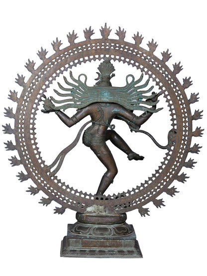 40" Large Lord Nataraja Statue | Panchaloha Bronze Statue From Swamimalai | Statue For Temple