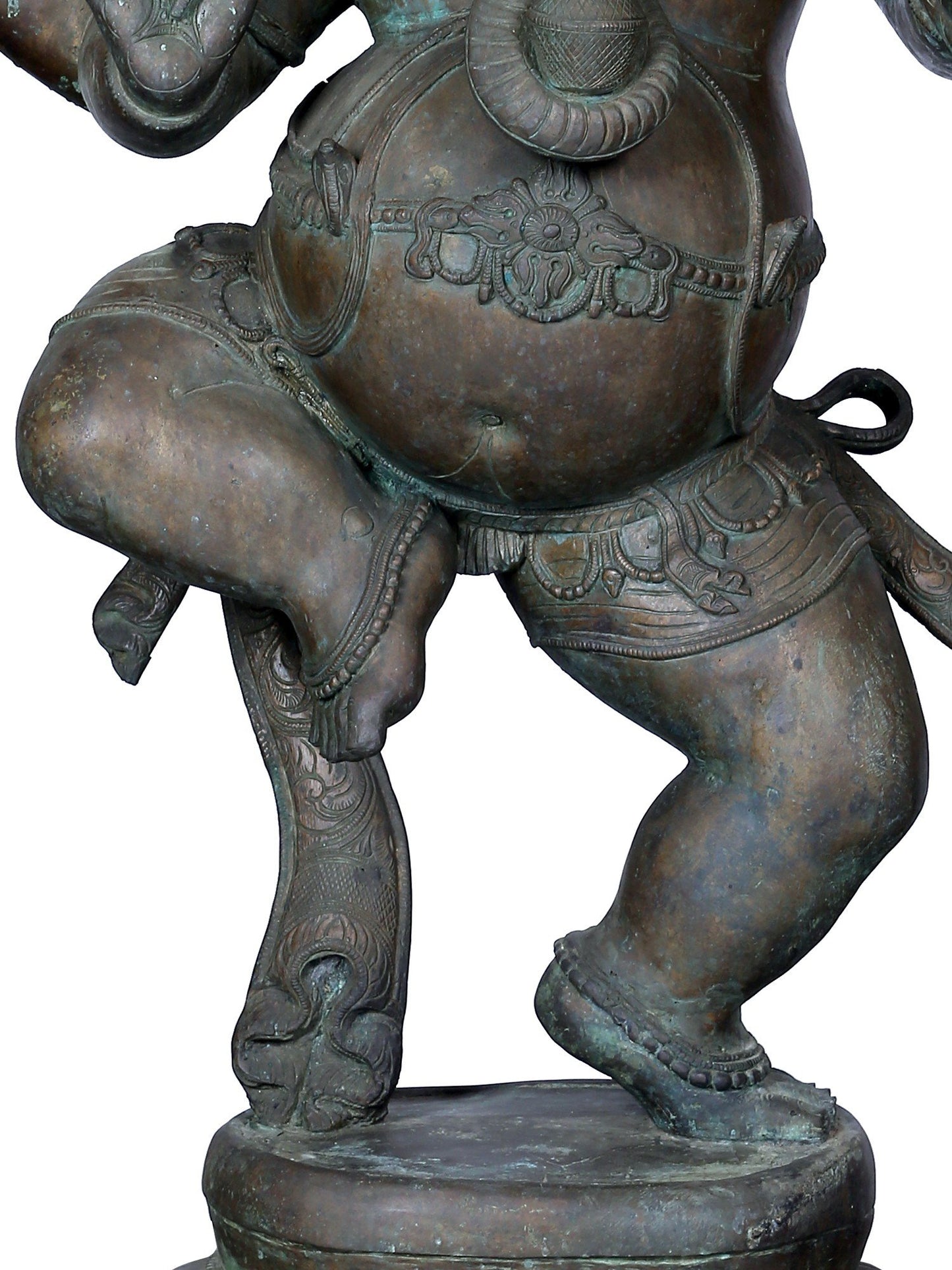 36" Large Dancing Ganesha In Panchaloha Bronze | Idol From Swamimalai | Bronze Statue.