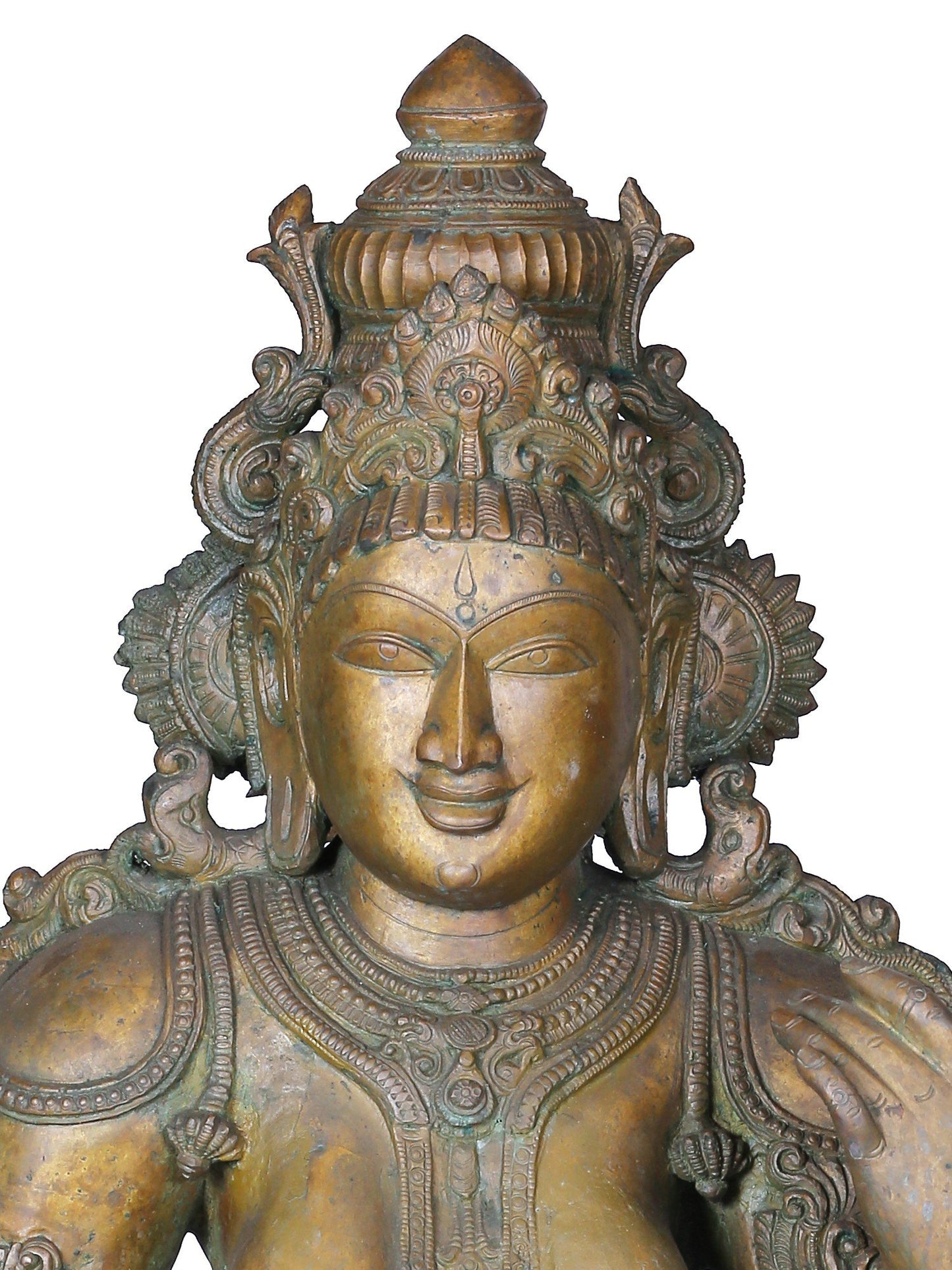 36" Large Goddess Saraswati Idol | Panchaloha Bronze Statue From Swamimalai | Bronze Statue For Temple