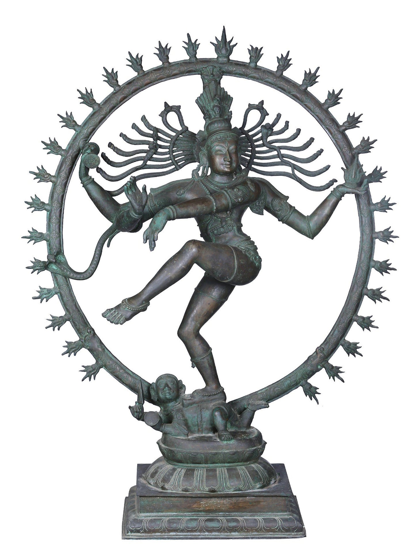 48'' Large Dancing Shiva (Nataraja) Sculpture | Panchaloha Bronze Statue From Swamimalai | Statue For Temple