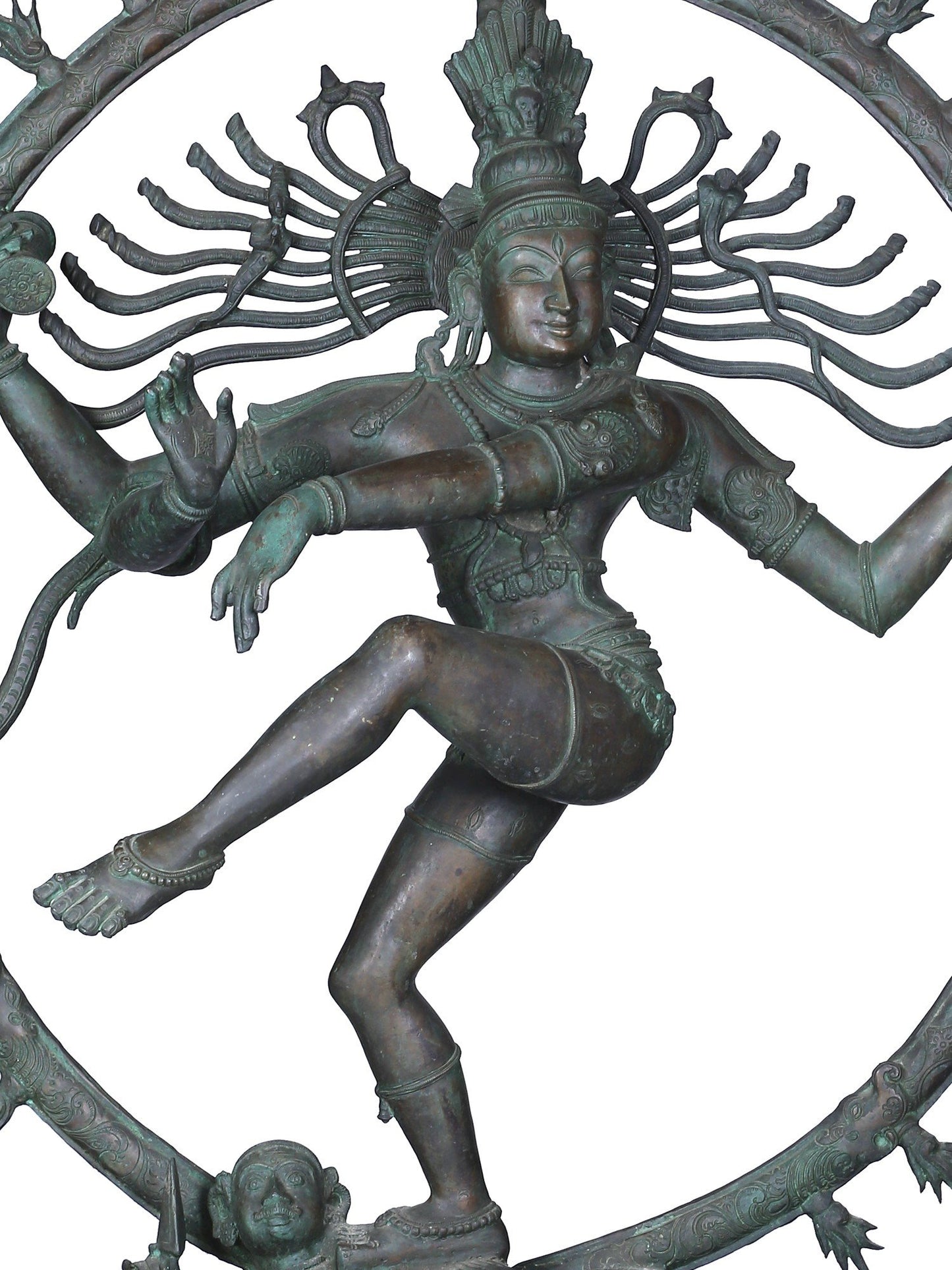 48'' Large Dancing Shiva (Nataraja) Sculpture | Panchaloha Bronze Statue From Swamimalai | Statue For Temple