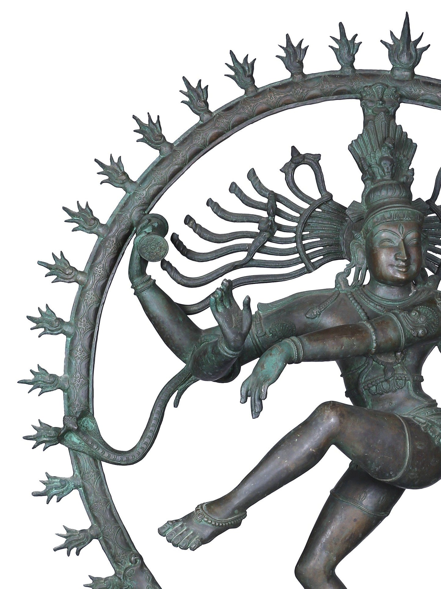 48'' Large Dancing Shiva (Nataraja) Sculpture | Panchaloha Bronze Statue From Swamimalai | Statue For Temple