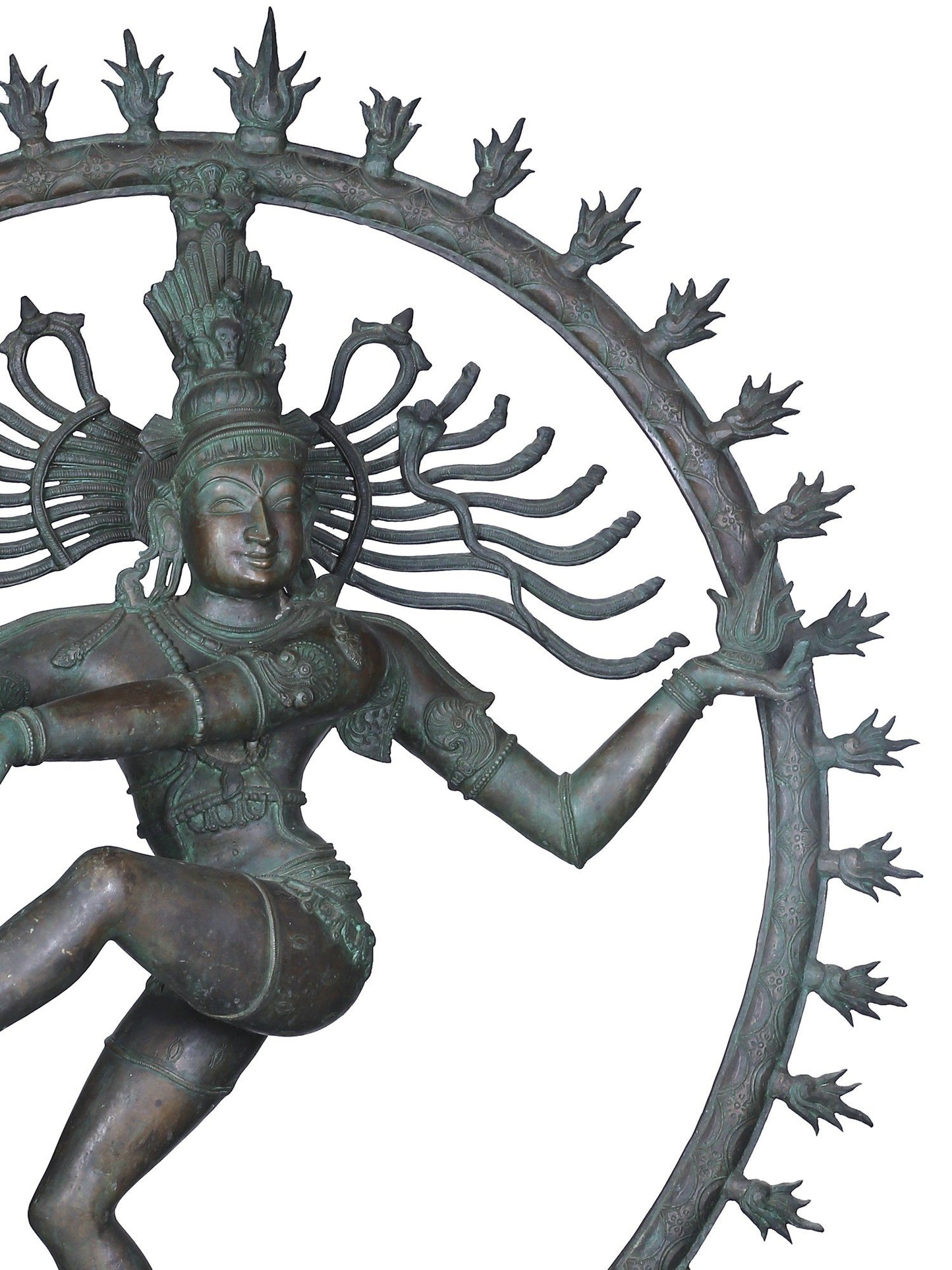 48'' Large Dancing Shiva (Nataraja) Sculpture | Panchaloha Bronze Statue From Swamimalai | Statue For Temple