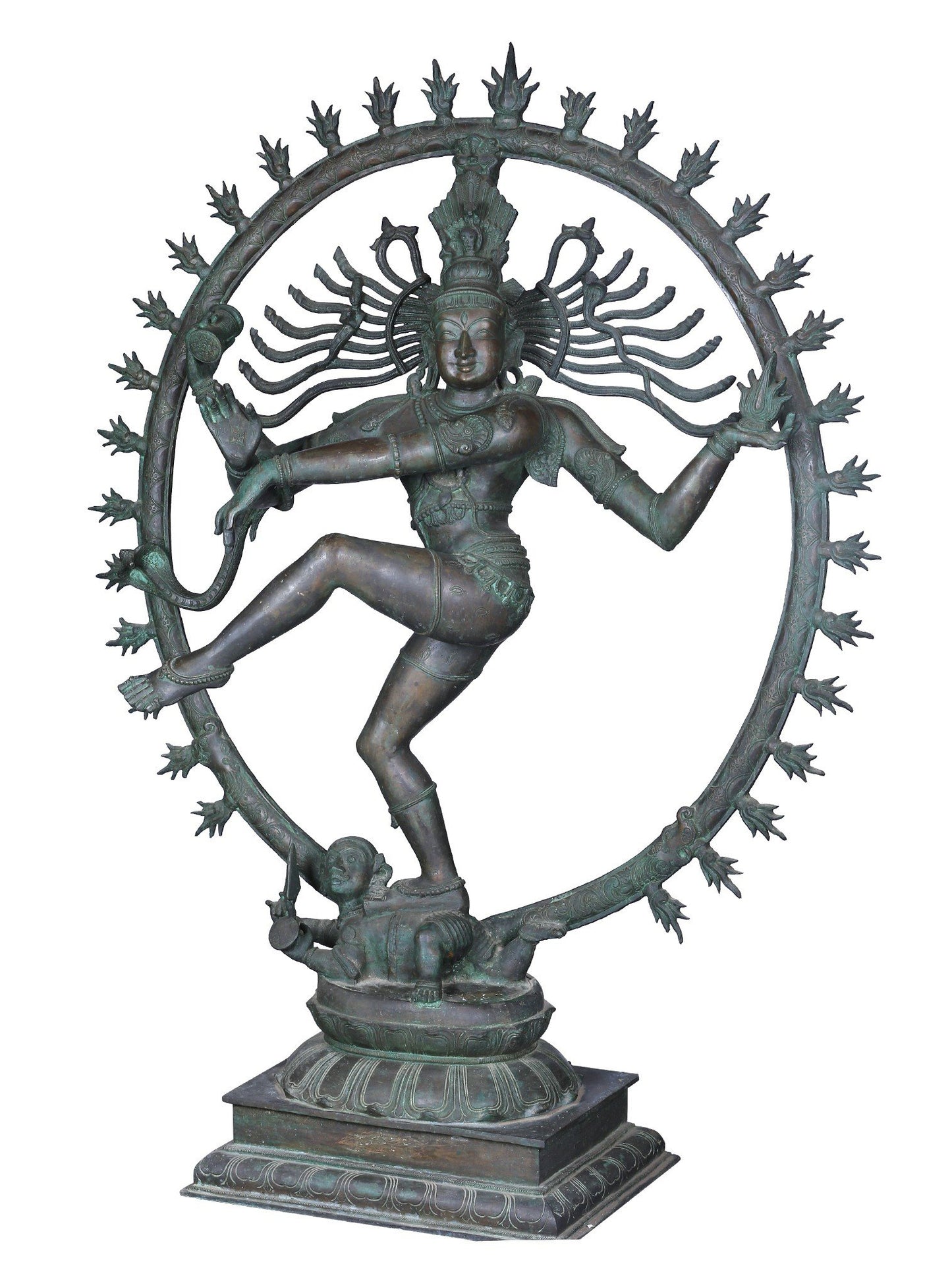 48'' Large Dancing Shiva (Nataraja) Sculpture | Panchaloha Bronze Statue From Swamimalai | Statue For Temple