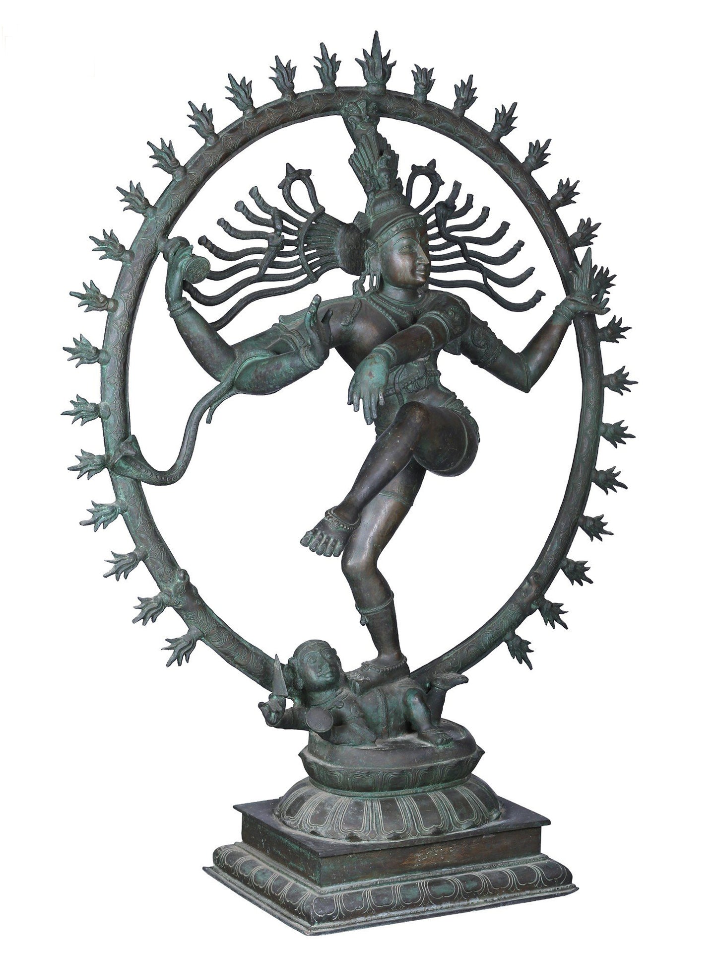 48'' Large Dancing Shiva (Nataraja) Sculpture | Panchaloha Bronze Statue From Swamimalai | Statue For Temple