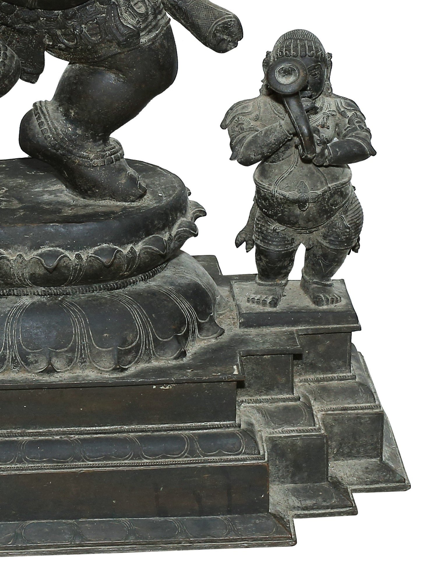 39'' Large Eight Hands Dancing Ganesha In Panchaloha Bronze Statue | Statue For Temple