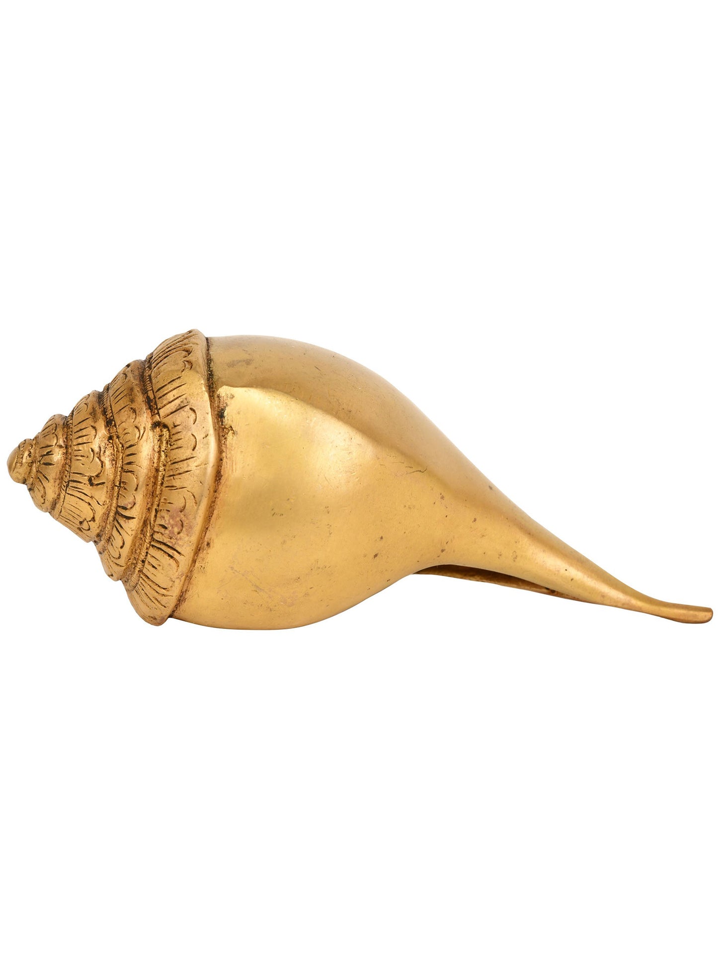 2" Auspicious Conch in Brass | Handmade Conch | Puja & Ritual Item