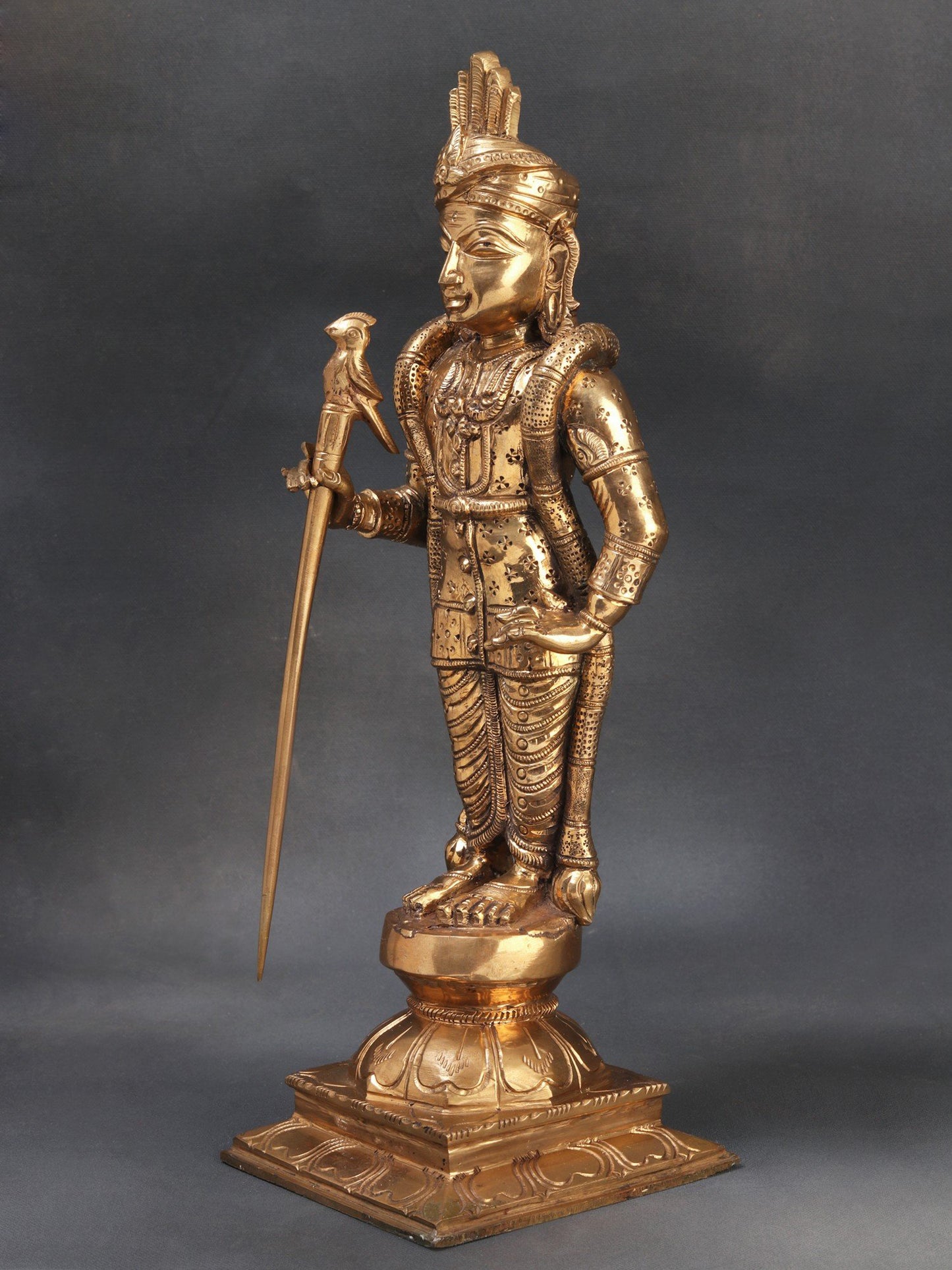 13” Kumara Karttikeya Bronze Statue | Decorative Bronze Idol | Bronze Statue For Temple