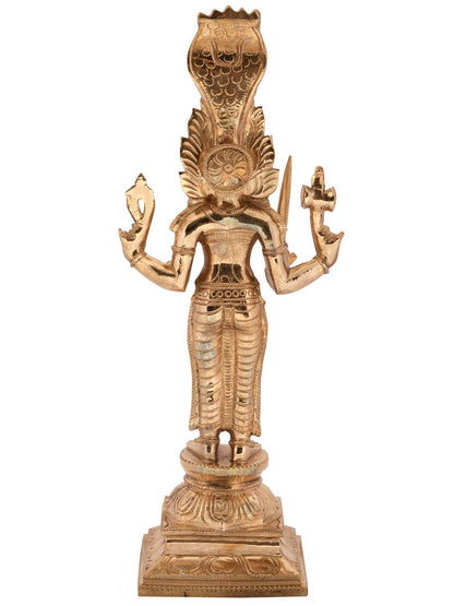 12'' Standing Goddess Mariamman (Durga Avatar) | Decorative Bronze Idol | Bronze Statue For Temple