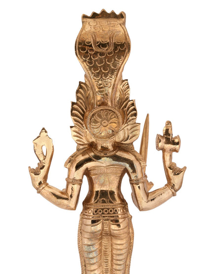 12'' Standing Goddess Mariamman (Durga Avatar) | Decorative Bronze Idol | Bronze Statue For Temple