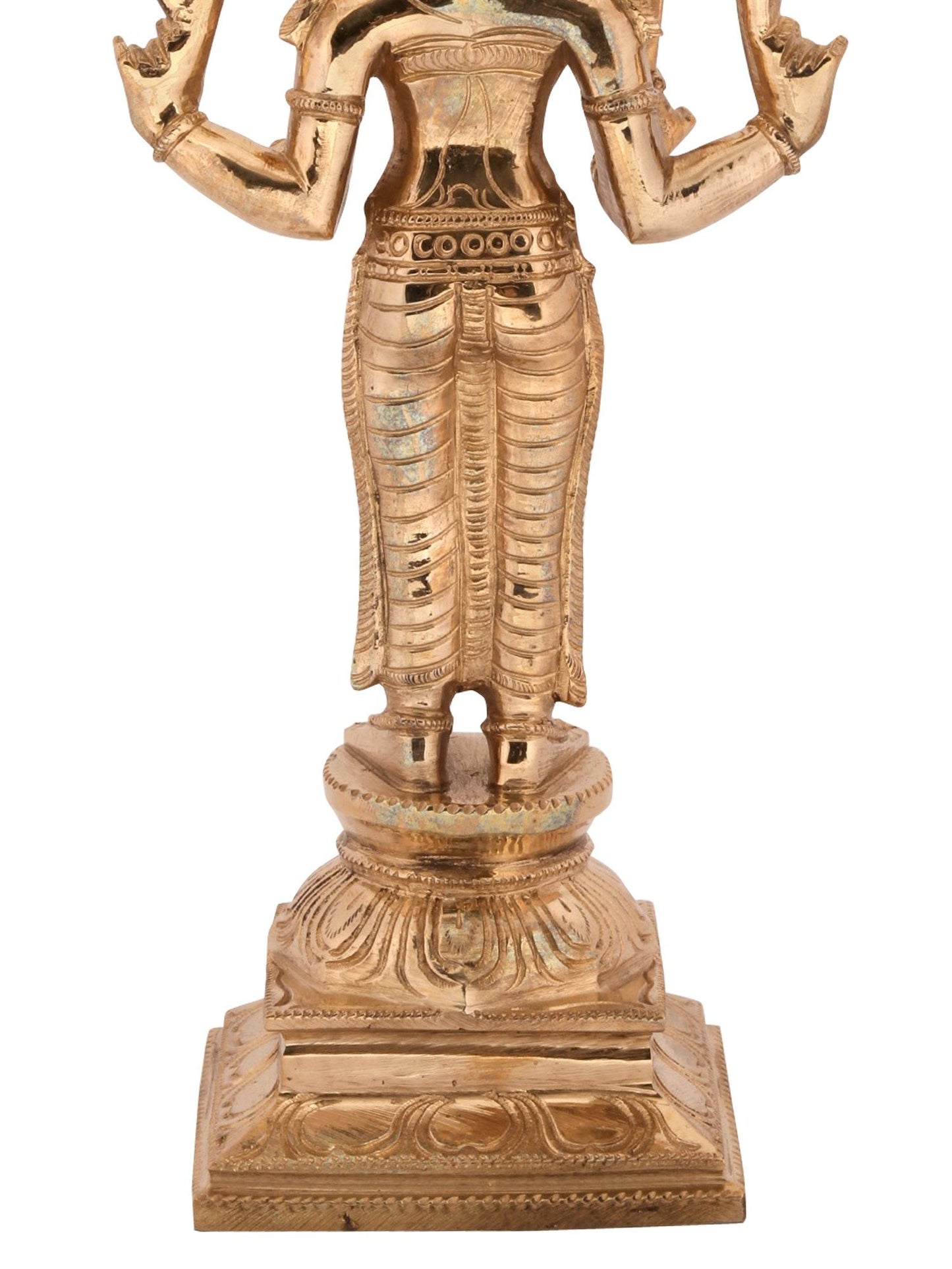 12'' Standing Goddess Mariamman (Durga Avatar) | Decorative Bronze Idol | Bronze Statue For Temple