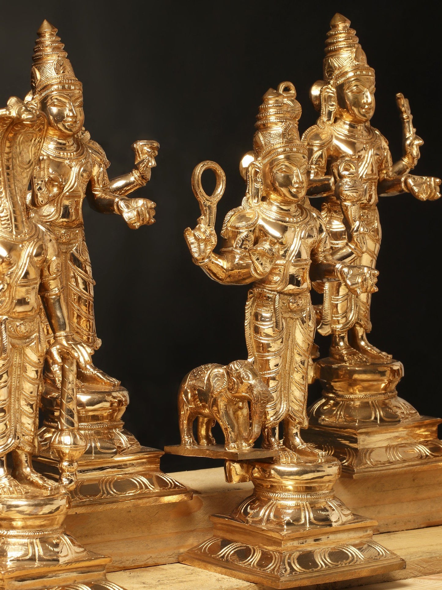 12" Navagraha With Vahana Set | Decorative Bronze Idol | Bronze Statue For Gifting