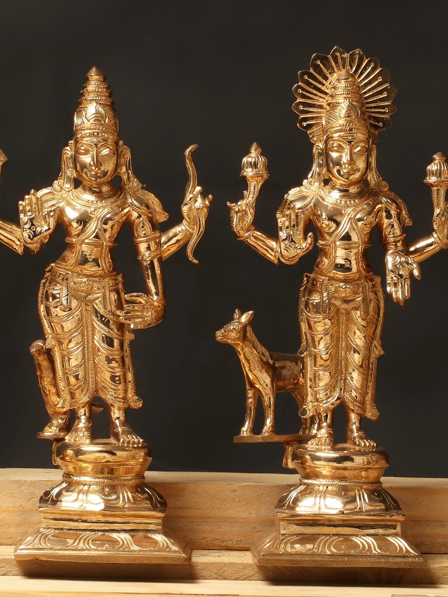 12" Navagraha With Vahana Set | Decorative Bronze Idol | Bronze Statue For Gifting