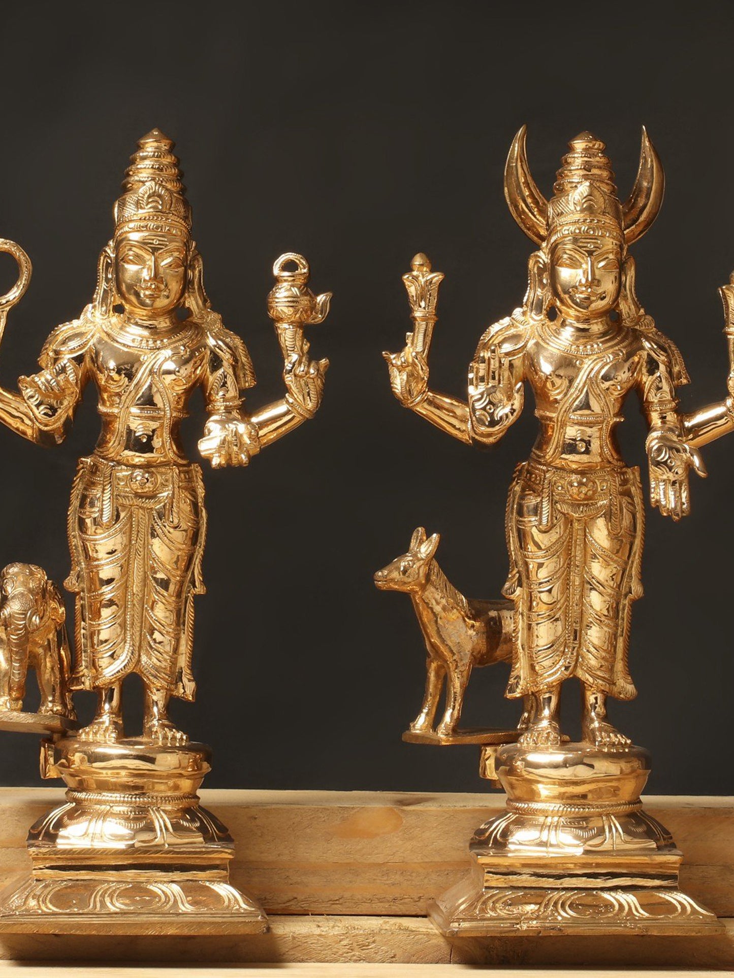 12" Navagraha With Vahana Set | Decorative Bronze Idol | Bronze Statue For Gifting