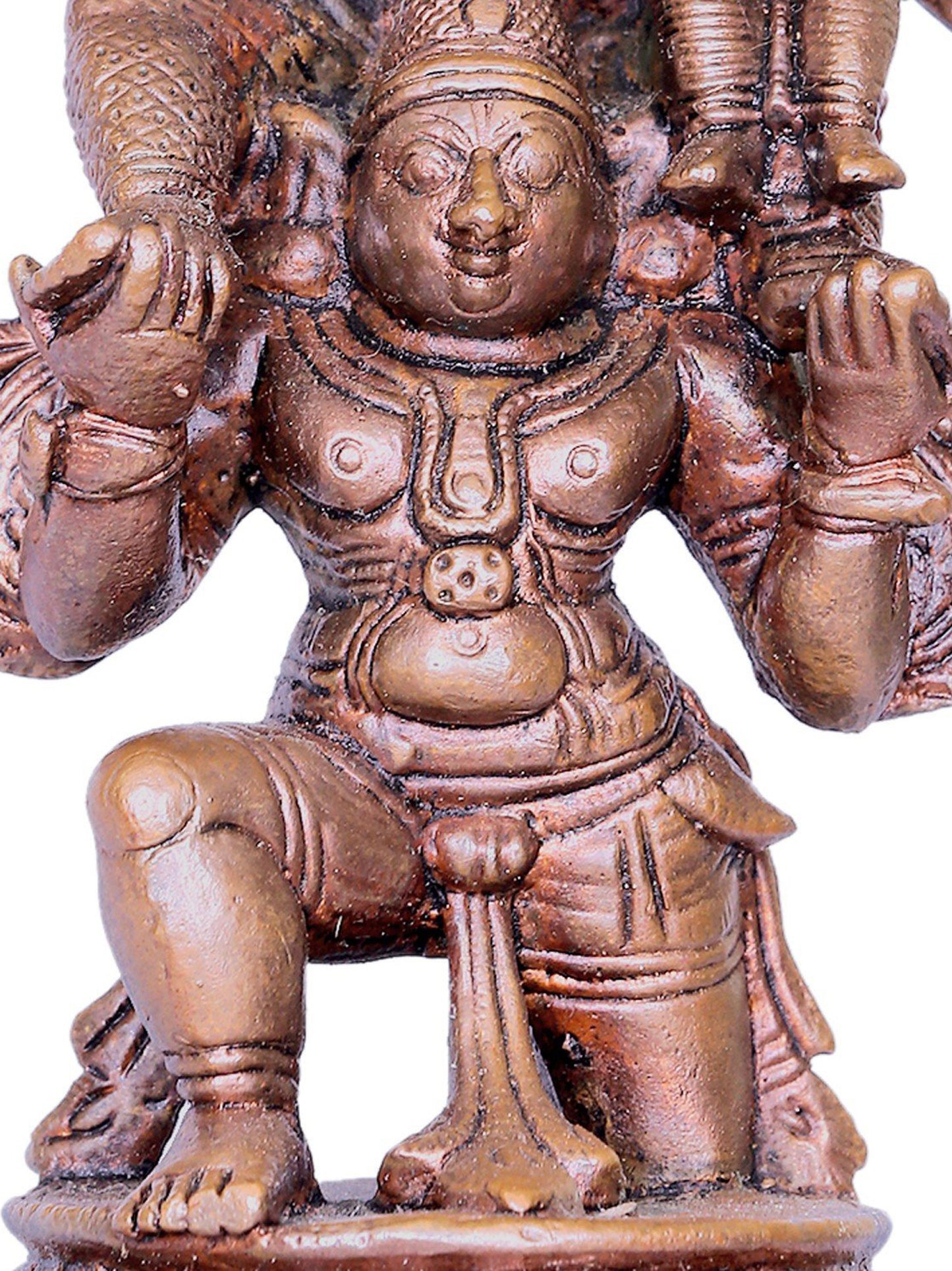 5" Small Bronze Lord Vishnu With Devi Lakshmi On Garuda | Bronze Statue