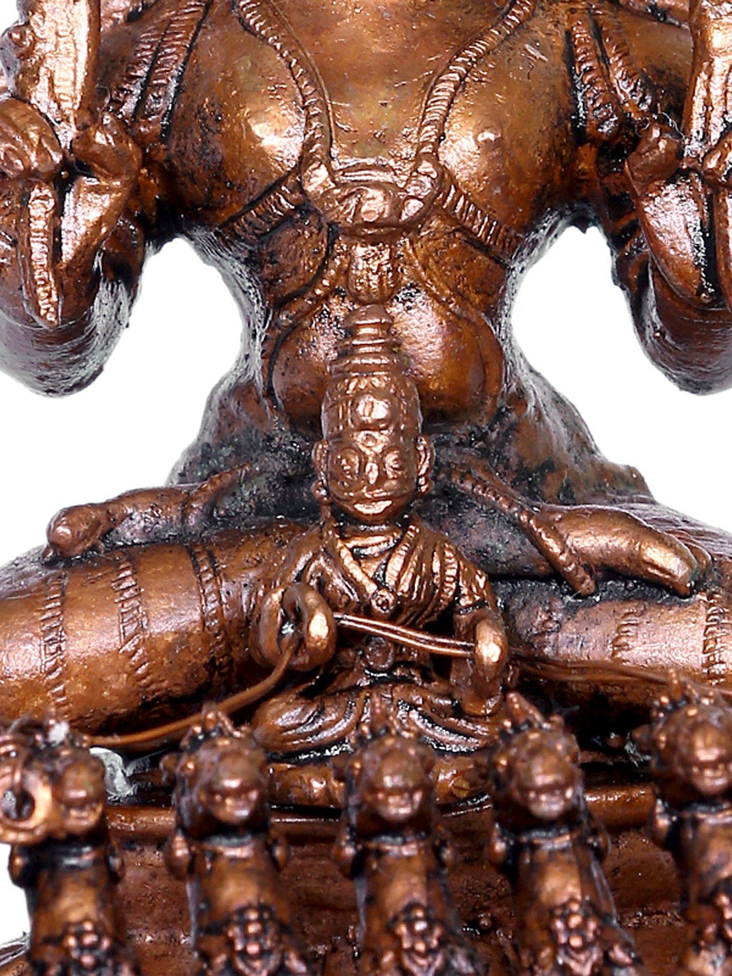 4" Small Bronze Lord Surya Idol On His Seven Horses Chariot | Bronze Statue