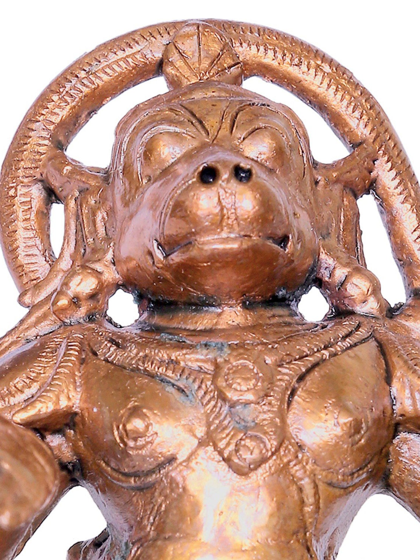 3" Bronze Sitting Lord Hanuman Statue | Handmade Idol | Hanuman Statue