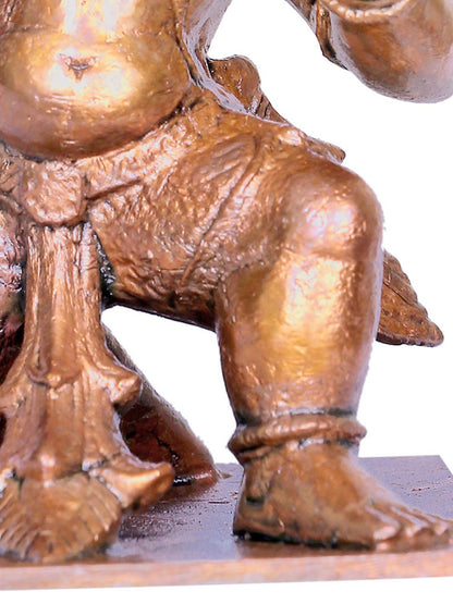 3" Bronze Sitting Lord Hanuman Statue | Handmade Idol | Hanuman Statue