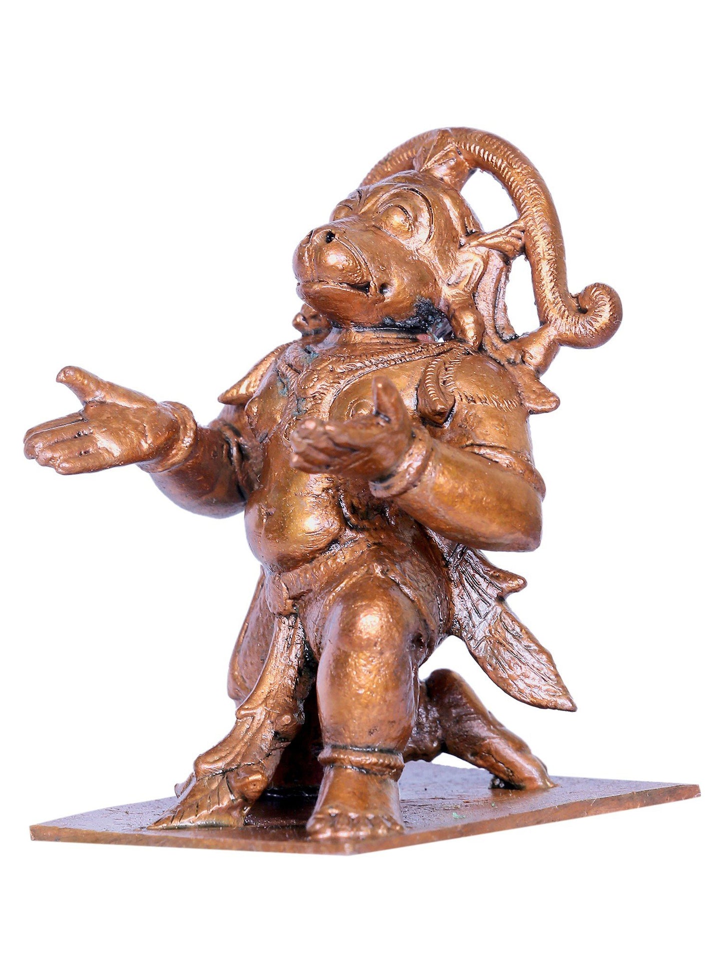 3" Bronze Sitting Lord Hanuman Statue | Handmade Idol | Hanuman Statue