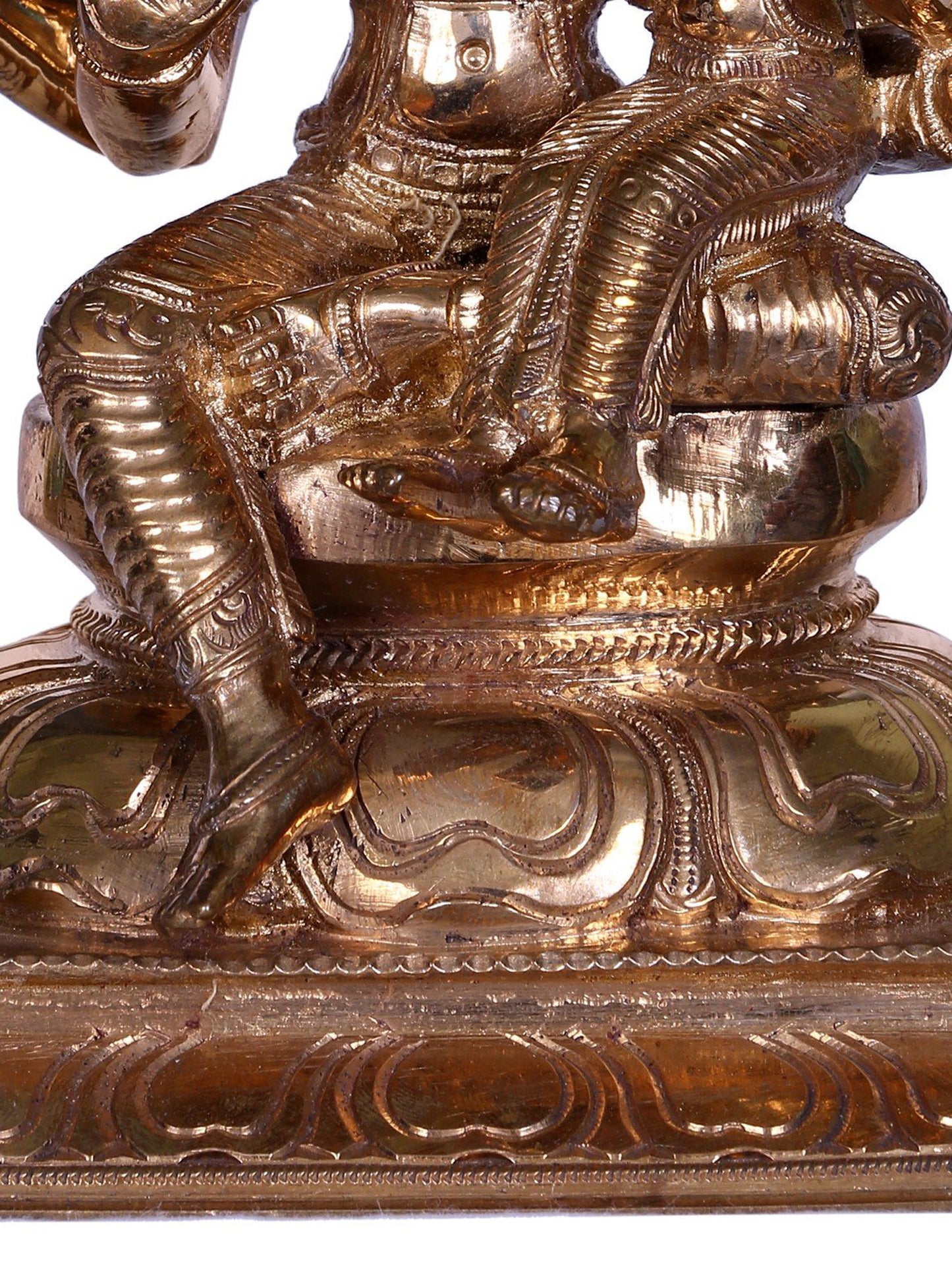 7" Lord Narasimha Bronze Statue With Devi Lakshmi | Handmade Idol | Bronze Figurine