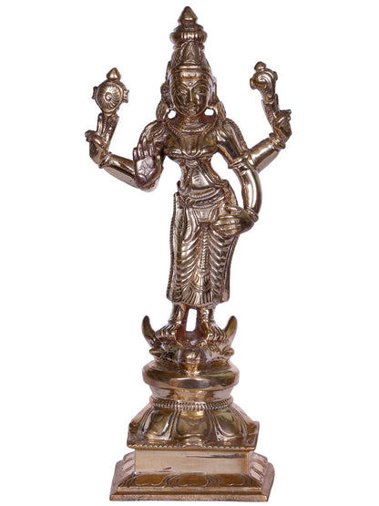 6" Bronze Standing Goddess Durga | Handmade Idol | Goddess Bronze Statue