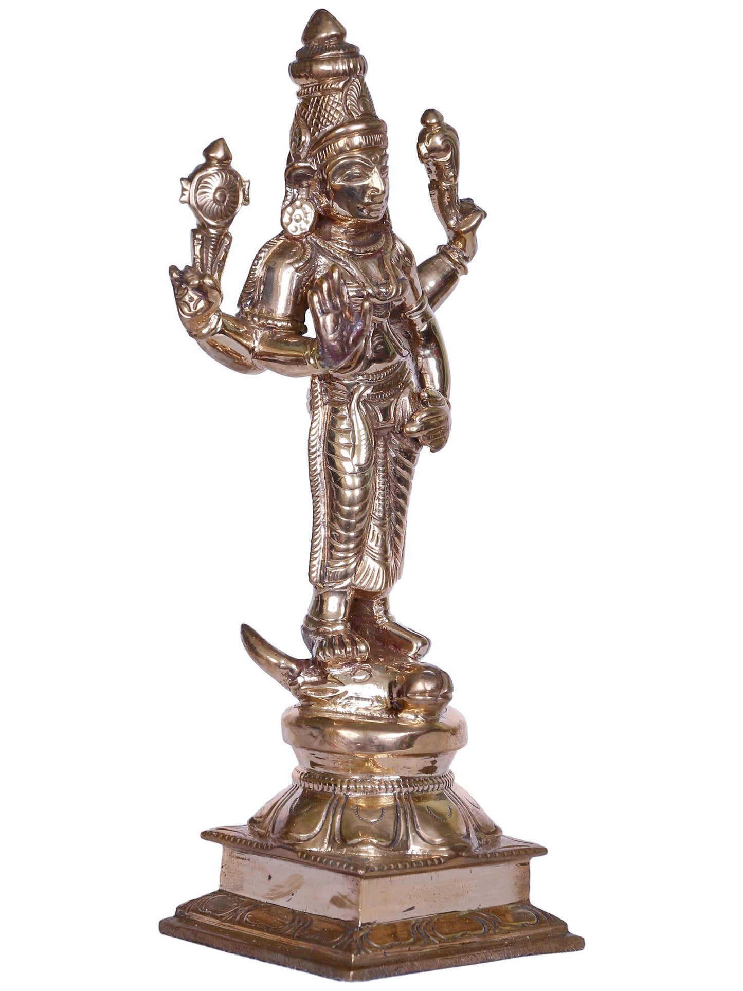 6" Bronze Standing Goddess Durga | Handmade Idol | Goddess Bronze Statue