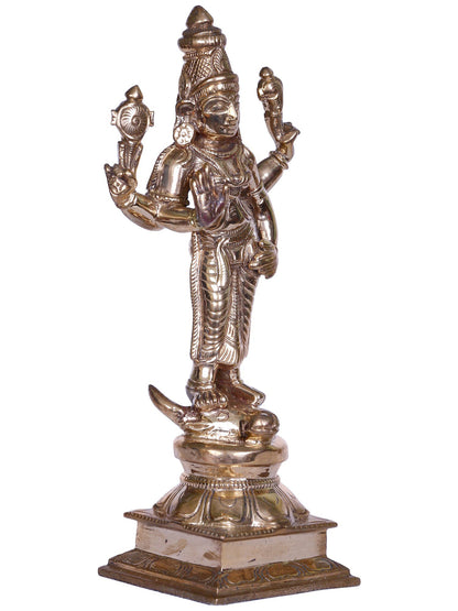 6" Bronze Standing Goddess Durga | Handmade Idol | Goddess Bronze Statue