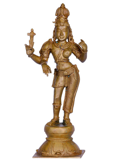 9" Standing Ardhanarishvara Bronze Sculpture | Handmade Idol | Bronze Statue