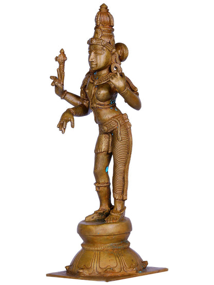 9" Standing Ardhanarishvara Bronze Sculpture | Handmade Idol | Bronze Statue