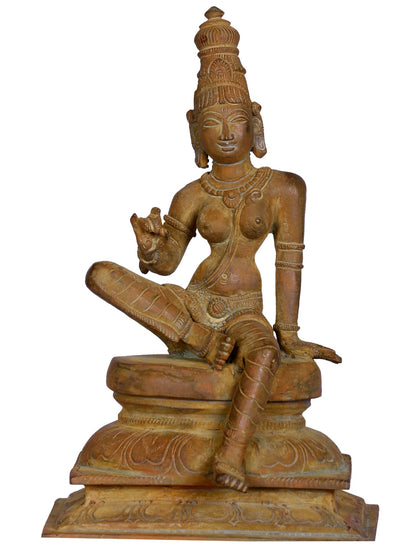 6" Devi Uma Bronze Sculpture (Bhoga Shakti) | Handmade Idol | Bronze Statue