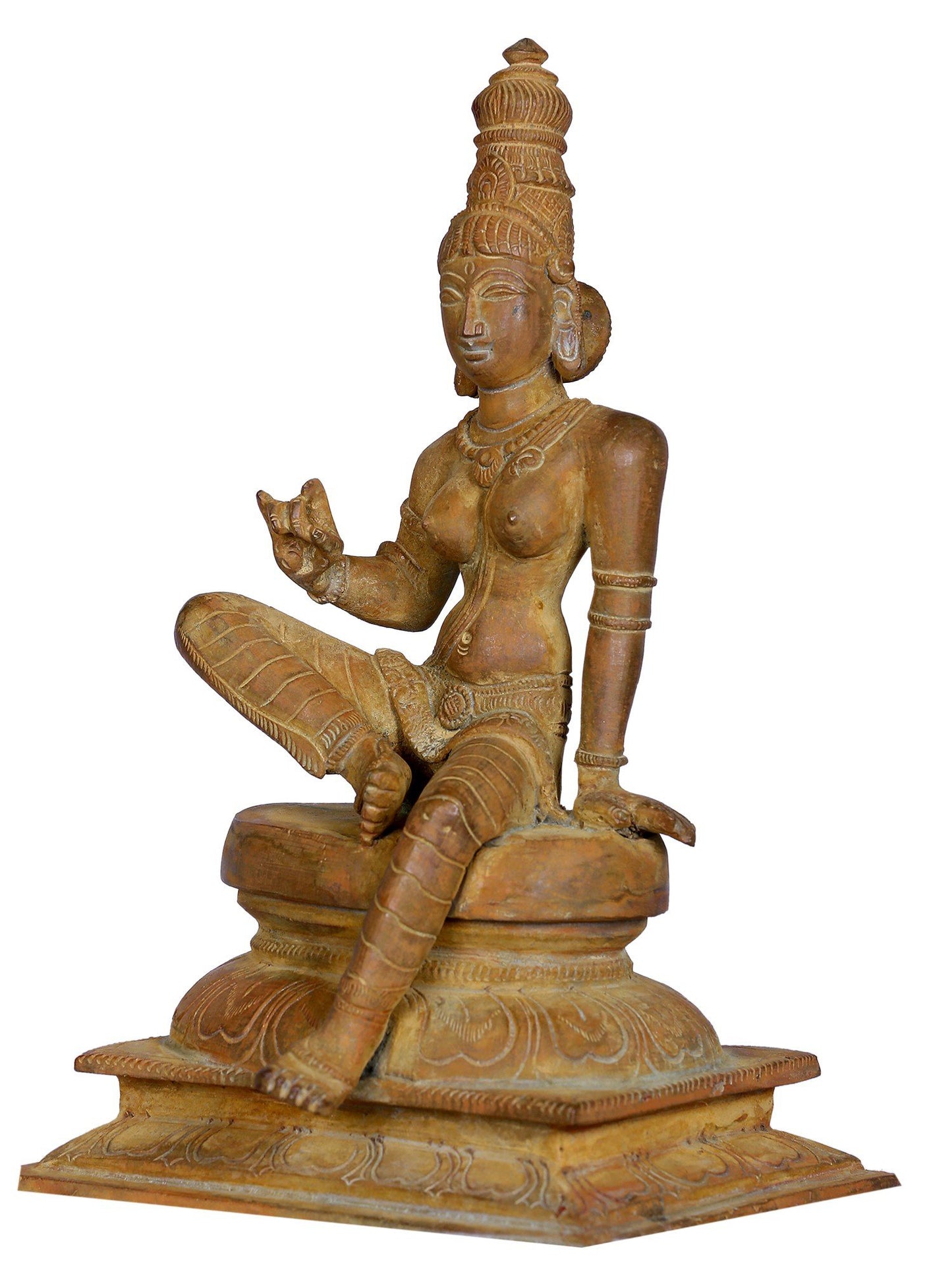 6" Devi Uma Bronze Sculpture (Bhoga Shakti) | Handmade Idol | Bronze Statue