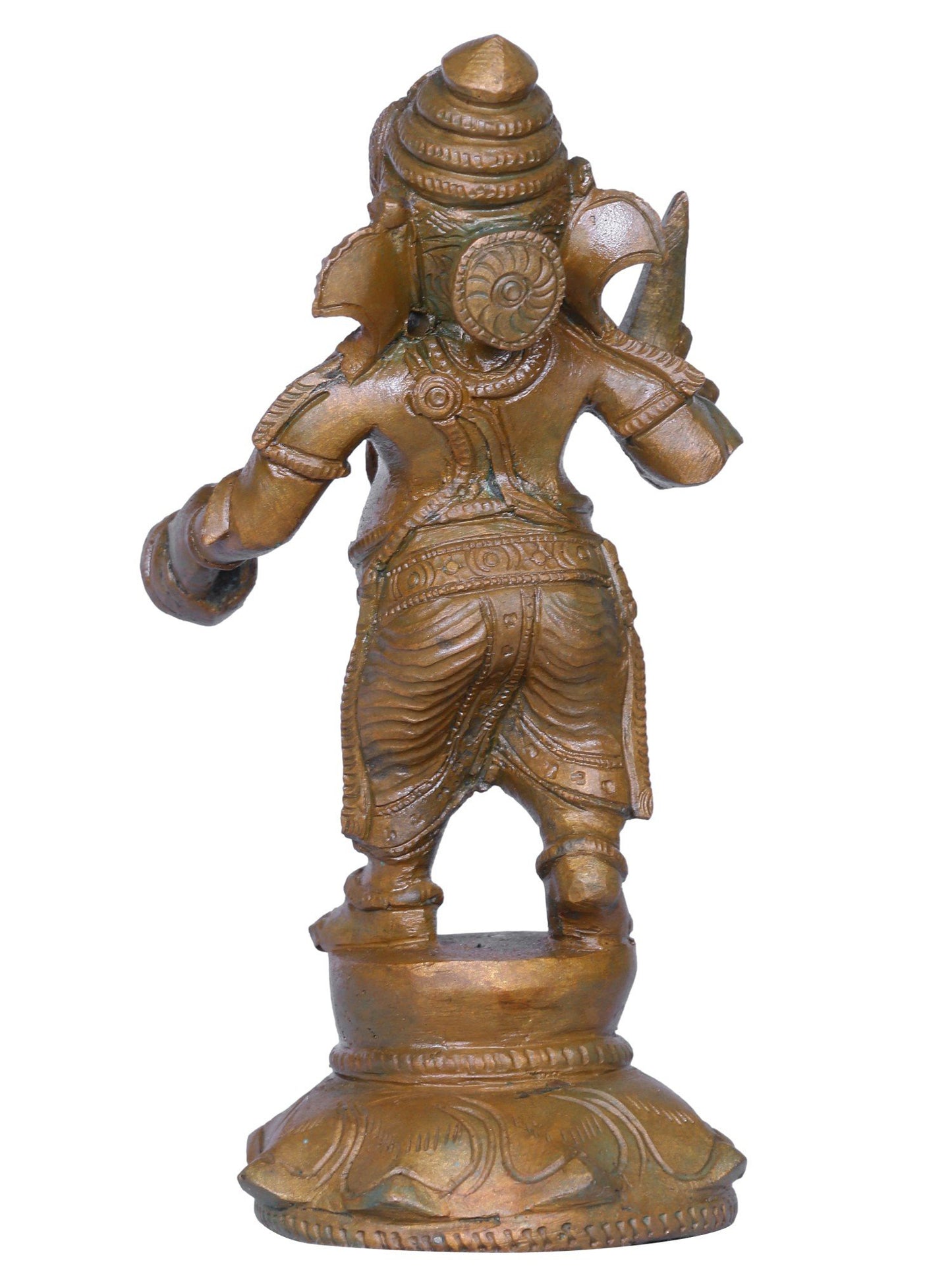 7'' Vira Ganpati Bronze Statue | Handmade Lord Ganesha Idol | Bronze Figurine