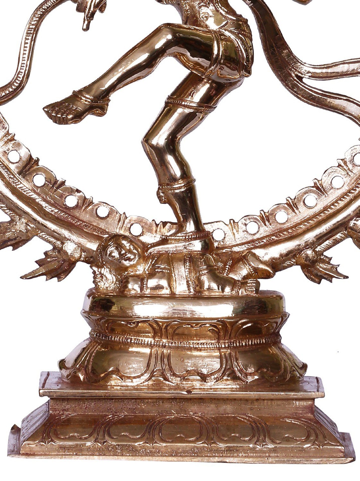 9'' Lord Nataraja Bronze Statue Inside Fire Arch | Handmade Idol | Bronze Dancing Shiva Statue