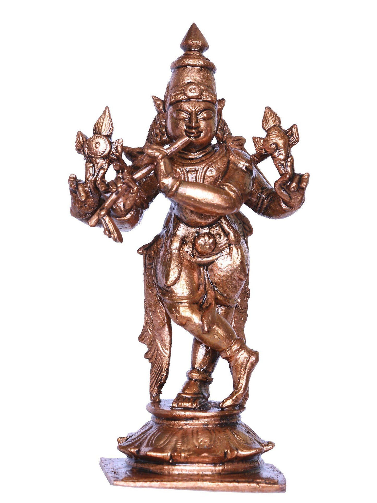 4'' Venugopal Krishna Bronze Statue | Handmade Idol | Bronze Krishna Idol