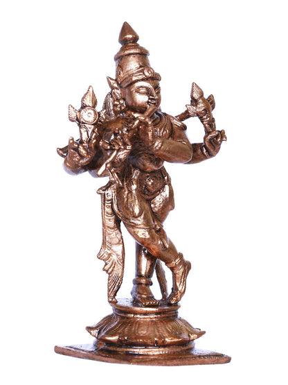 4'' Venugopal Krishna Bronze Statue | Handmade Idol | Bronze Krishna Idol