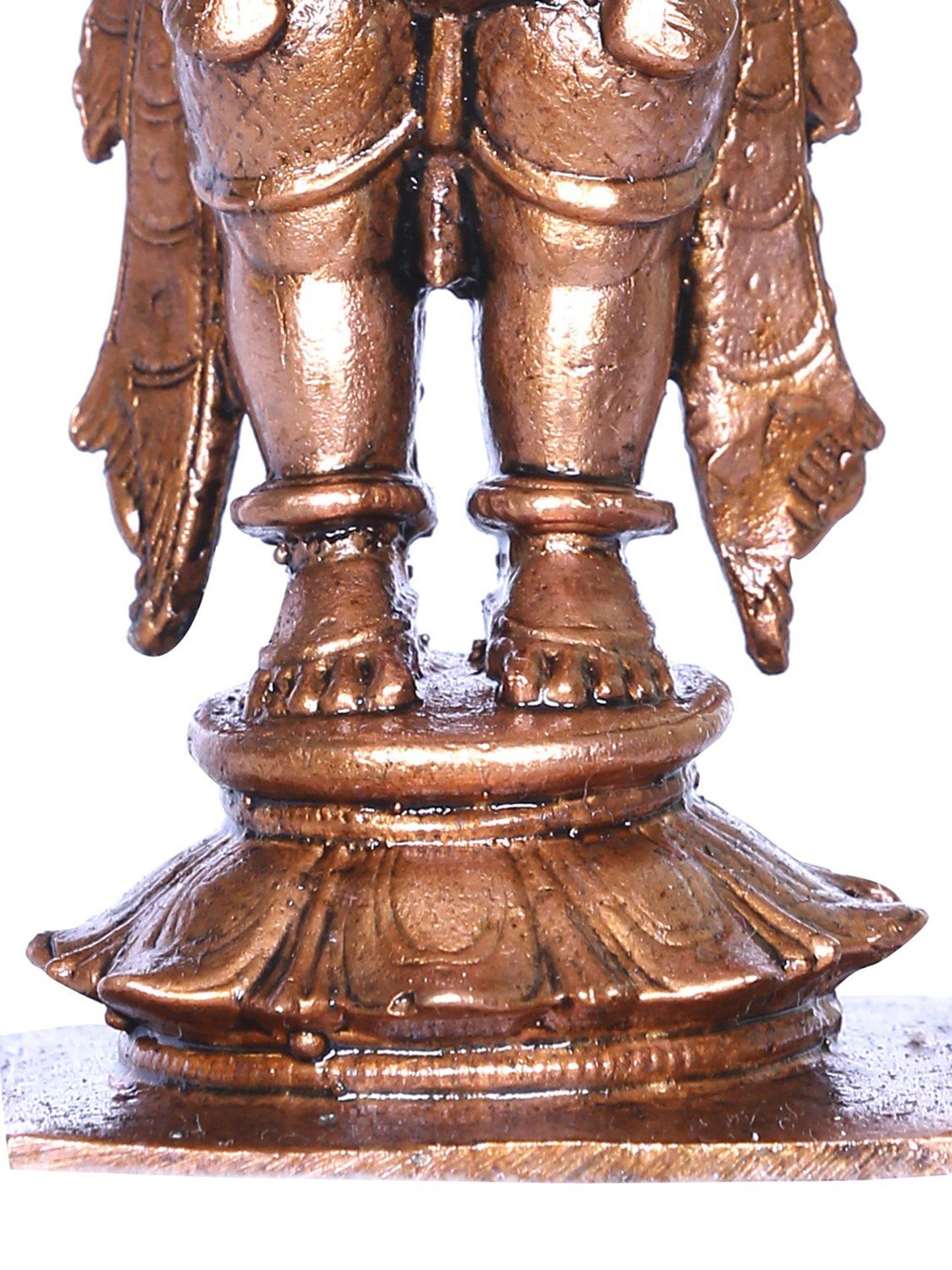 3'' Small Standing Hanuman Bronze Statue In Anjali Mudra | Handmade Idol | Bronze Lord Hanuman Statue