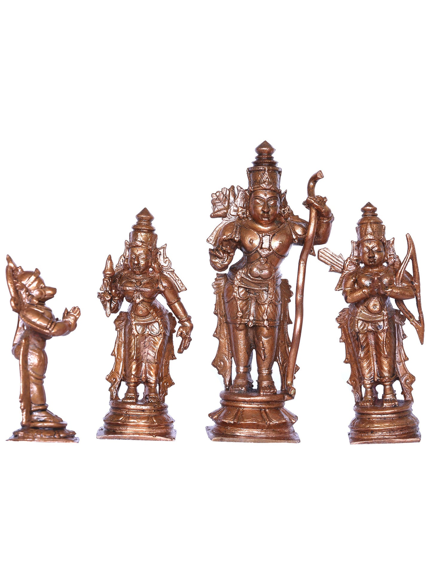 7'' Bronze Set of Ramdarbar Statues | Handmade Idol | Ramdarbar Idol