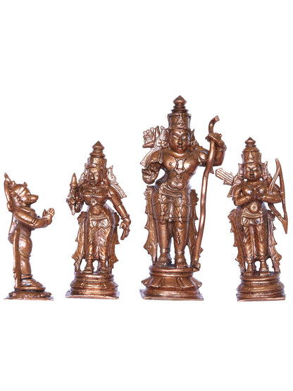 7'' Bronze Set of Ramdarbar Statues | Handmade Idol | Ramdarbar Idol