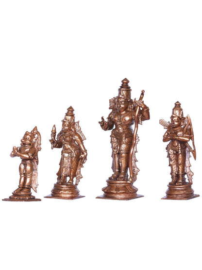 7'' Bronze Set of Ramdarbar Statues | Handmade Idol | Ramdarbar Idol