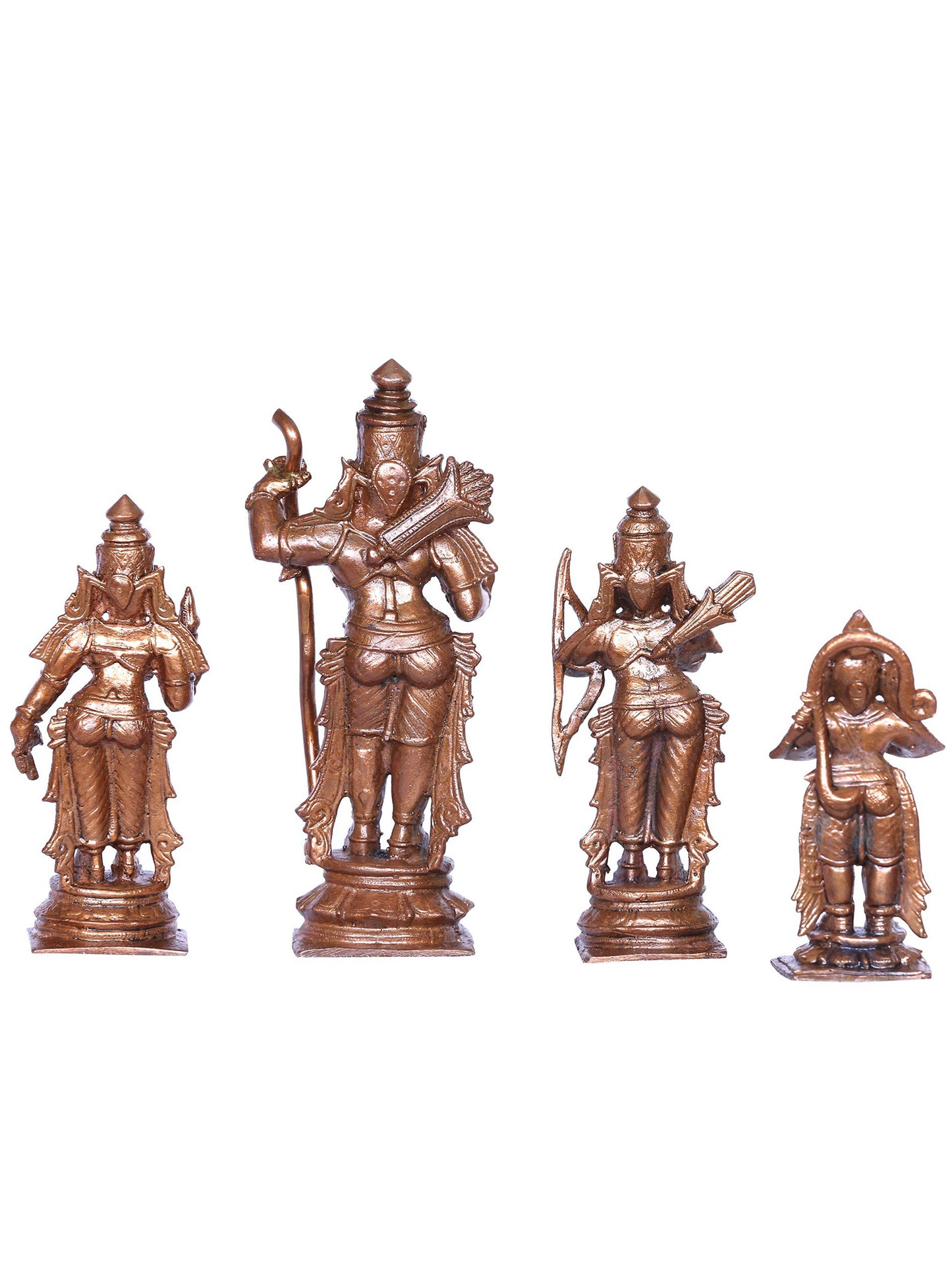 7'' Bronze Set of Ramdarbar Statues | Handmade Idol | Ramdarbar Idol